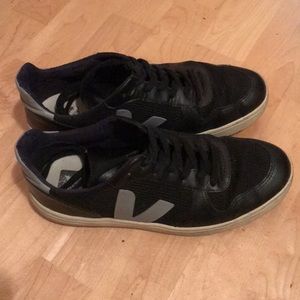 Men’s V-10 Black Leather / White Sole - Size 41